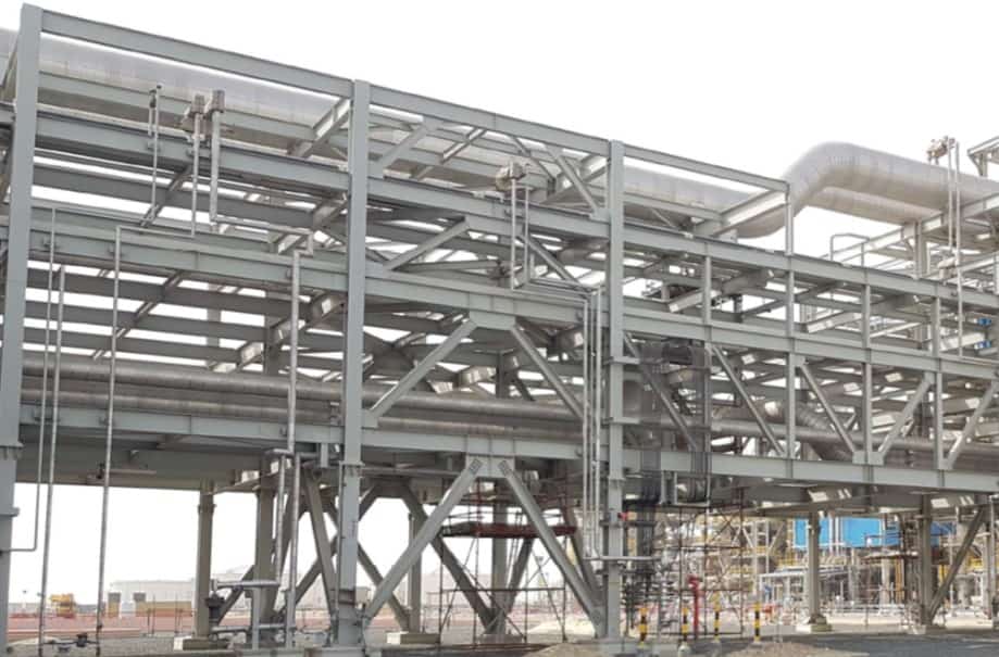 Industrial pipe rack structure