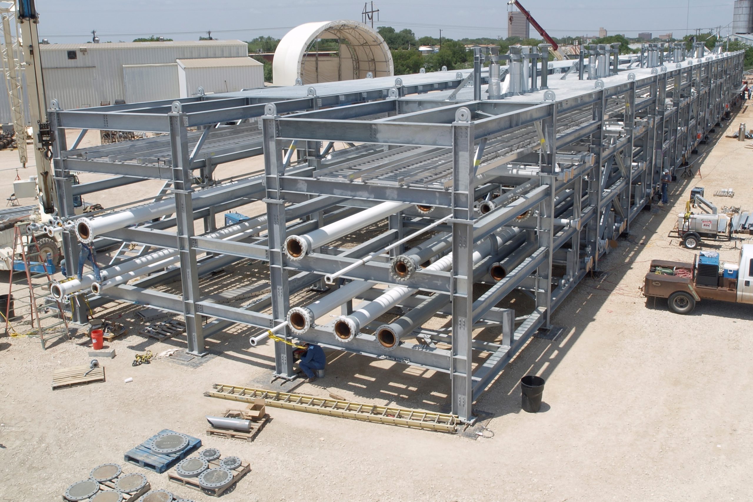 Modular pipe rack fabrication